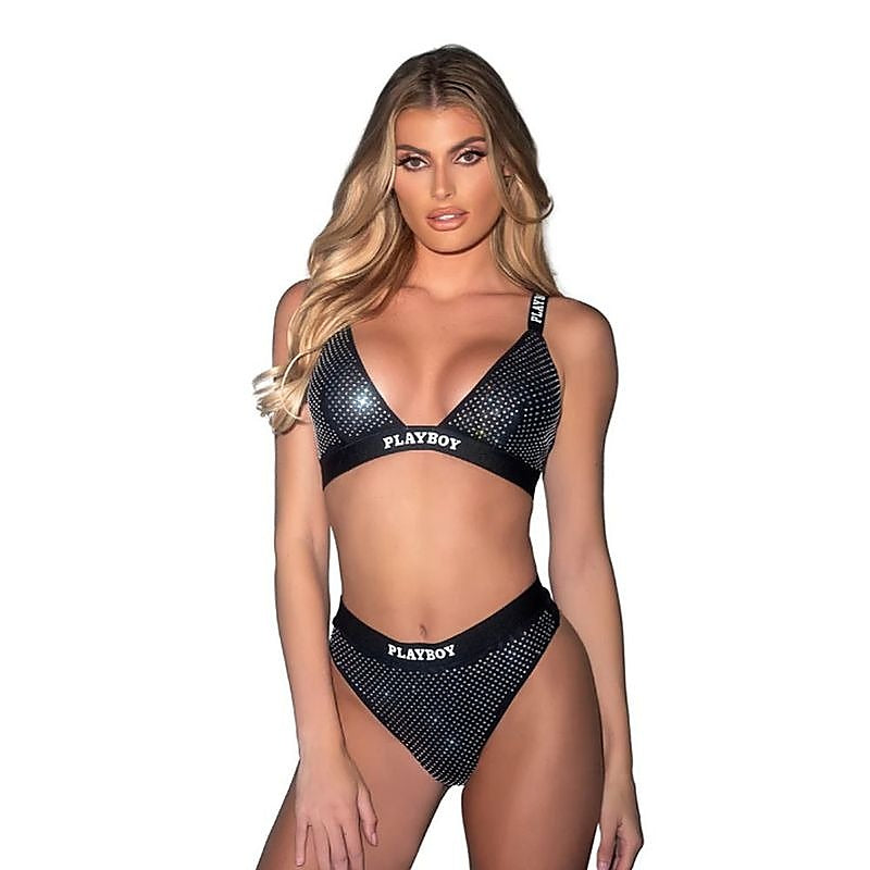 Disco Fever 2 Piece Bra and Panty Set by Playboy Lingerie - Bras and Bra Sets