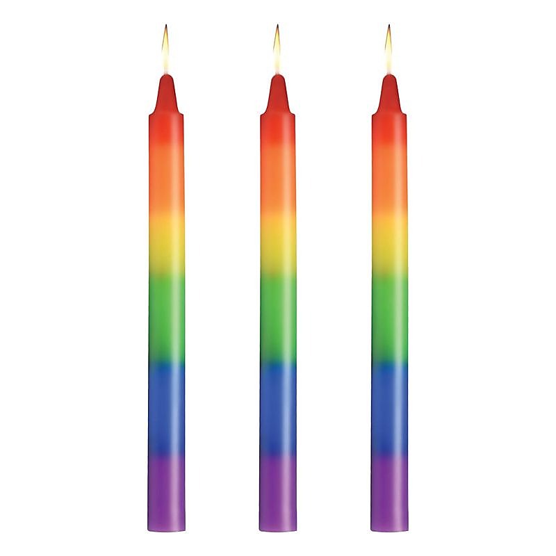 Master Series Pride Candles 3 Piece Rainbow Drip Candle - Sex Pheromones and Perfumes