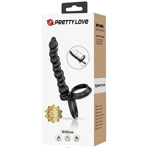 Dillion Anal Beads With Cock Ring by Baile - Anal Beads and Balls