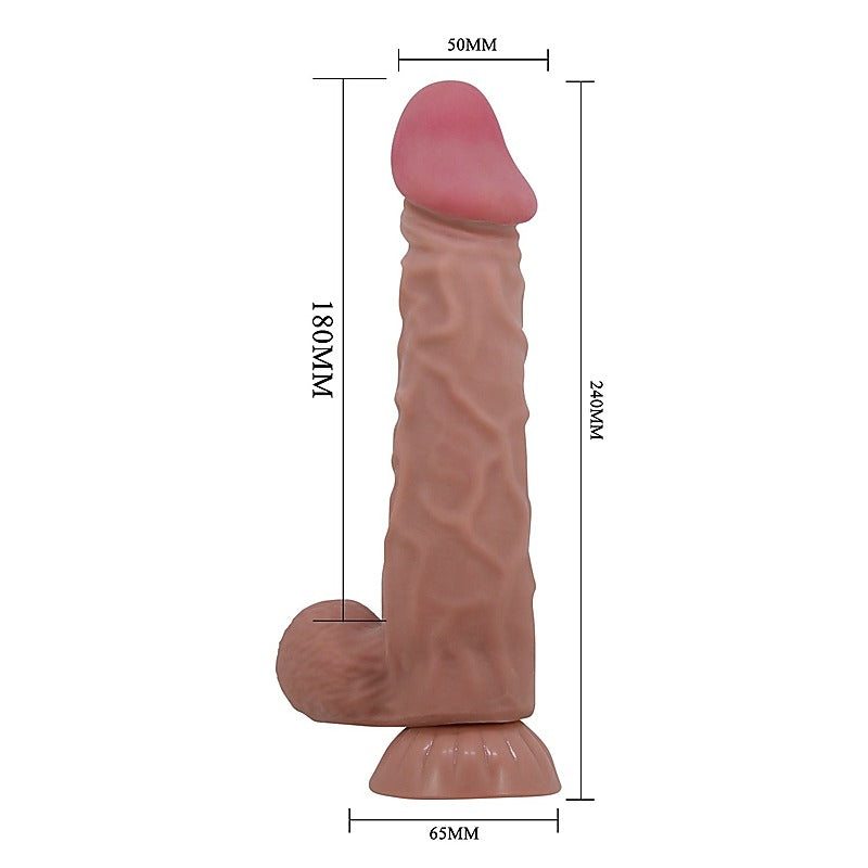 Pretty Love Sliding Skin Series Realistic Dong by Baile - Realistic Dildos