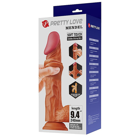 Pretty Love Sliding Skin Series Realistic Dong by Baile - Realistic Dildos