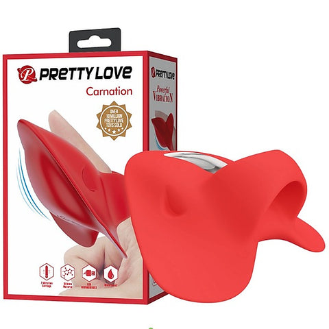 Pretty Love Carnation Rechargeable Finger Vibrator by Baile - Finger and Tongue Vibrators