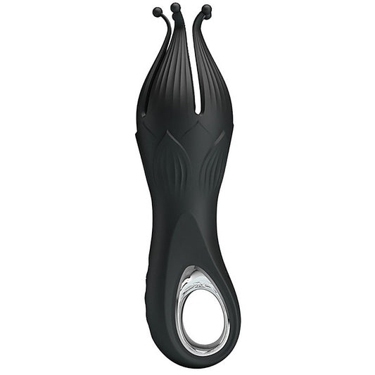 Pretty Love Arella Rechargeable Clitoral Massager Black - Clit Ticklers and Pulsators