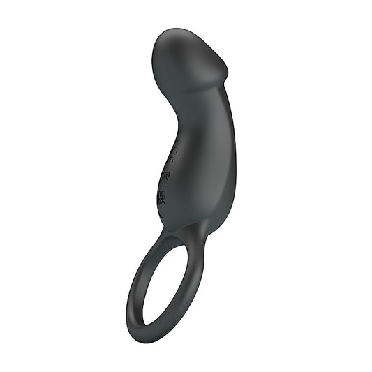 Pretty Love Super Power Trae Mens Cock Ring Black - Vibrating Cock Rings