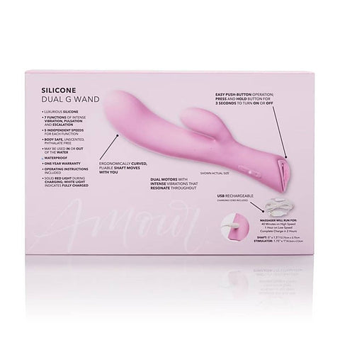 Jopen Amour Silicone Dual G Rabbit Wand Massager - Rabbit Vibrators