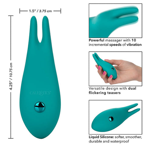 Pixies Bunny Dual Teasers Vibrator by California Exotics - Clit Ticklers and Pulsators