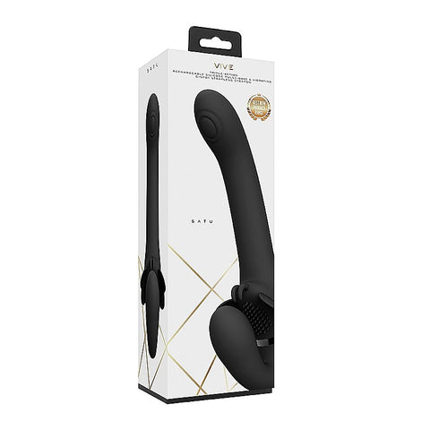 Vive Satu Vibrating Strapless Strap-On by Shots Toys - Strap On Sextoys