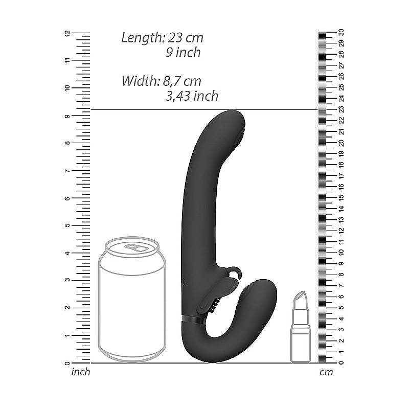 Vive Satu Vibrating Strapless Strap-On by Shots Toys - Strap On Sextoys