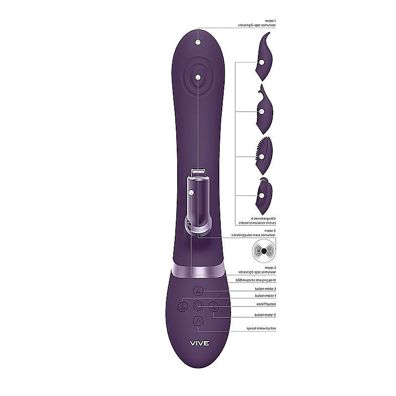 Vive Etsu Multi Functions Rabbit Vibrator by Shots Toys - Rabbit Vibrators