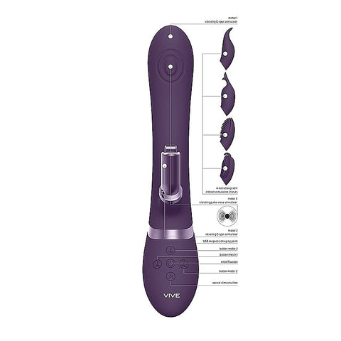 Vive Etsu Multi Functions Rabbit Vibrator by Shots Toys - Rabbit Vibrators