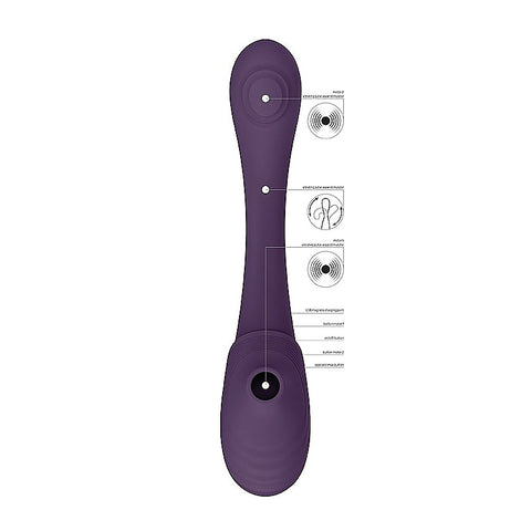 Vive Mirai Double Ended Pulse & Air Wave Bendable Vibrator - Clit Ticklers and Pulsators