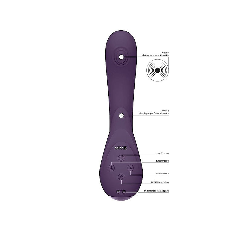 Vive Miki Pulse Wave Flickering G Spot Vibrator - G-Spot Vibrators