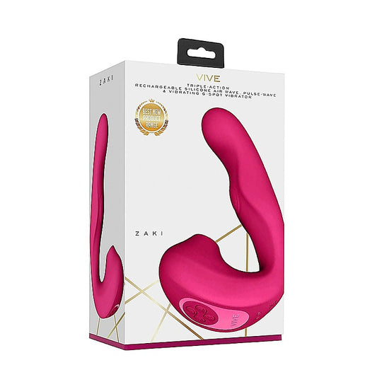 Vive Zaki Air and Pulse Wave G-Spot Vibrator - G-Spot Vibrators