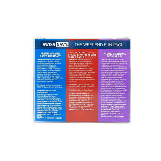 Swiss Navy Weekend Fun Pack Anal Silicone Lubricant - Silicone Based Lubes