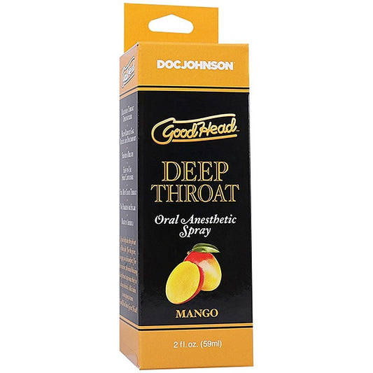 GoodHead Mango Flavoured Deep Throat Spray by Doc Johnson - Delay and Excite Sprays