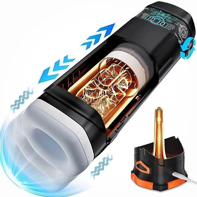 The Titan Thrusting & Vibrating Masturbator by Topco - Masturbators and Strokers