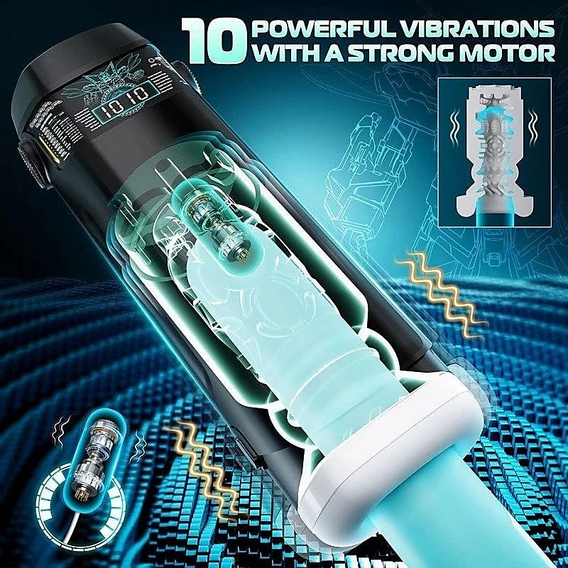 The Titan Thrusting & Vibrating Masturbator by Topco - Masturbators and Strokers