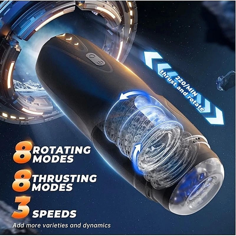 CyberSkin The Galaxy Voy Thrusting & Rotating Male Stroker - Masturbators and Strokers