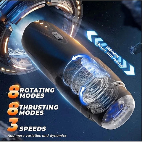 CyberSkin The Galaxy Voy Thrusting & Rotating Male Stroker - Masturbators and Strokers