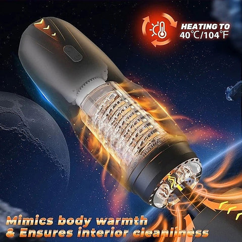 CyberSkin The Galaxy Voy Thrusting & Rotating Male Stroker - Masturbators and Strokers