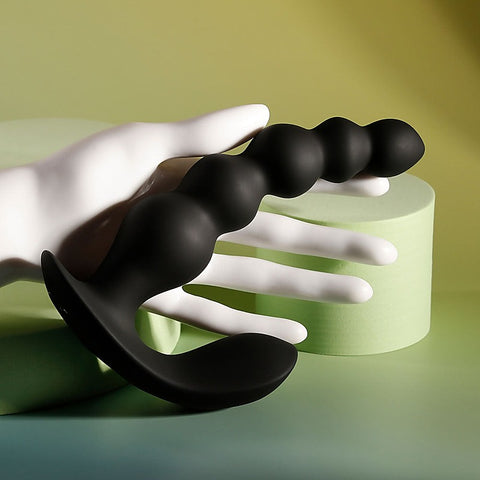 Evolved BEAD ME UP Remote Control Vibrating Anal Beads Black - Anal Beads and Balls