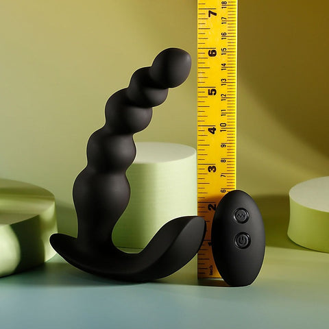 Evolved BEAD ME UP Remote Control Vibrating Anal Beads Black - Anal Beads and Balls