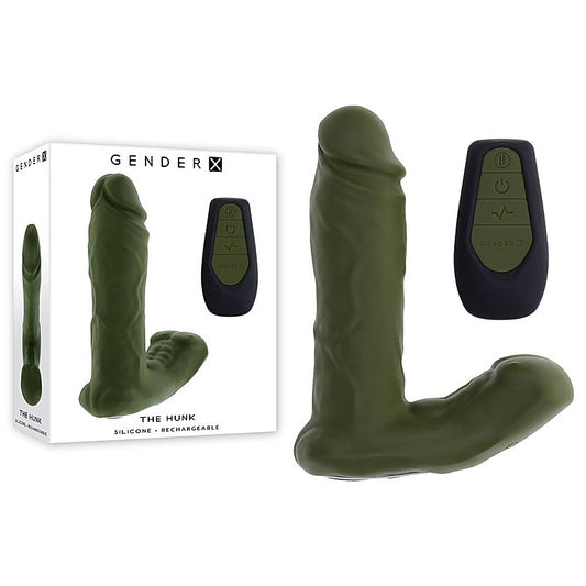 Gender X THE HUNK Vibrating Growing Dong Green - Vibrating Dildos