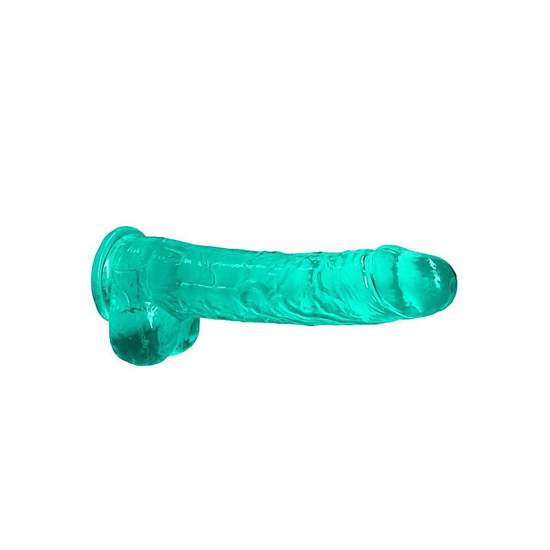 REALROCK 9 Inch Realistic Dildo With Balls Turquoise - Realistic Dildos