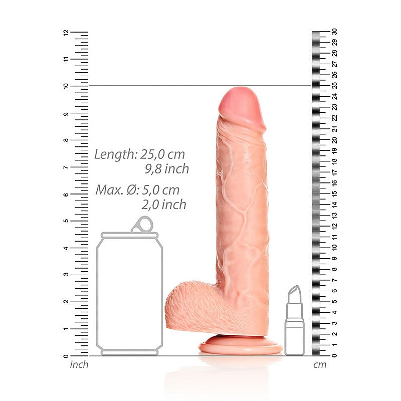 REALROCK 23 cm Straight Realistic Dildo with Balls - Realistic Dildos