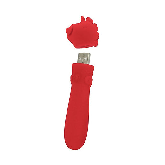 Creative Conceptions Unihorn Cupid's Beau USB Bullet Red - Bullet Vibrators