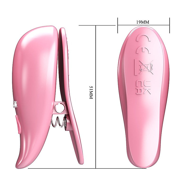 Pretty Love Leaf Vibrating Nipple Clamps by Baile - Nipple and Clit Clamps