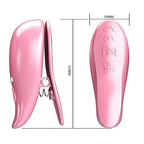 Pretty Love Leaf Vibrating Nipple Clamps by Baile - Nipple and Clit Clamps