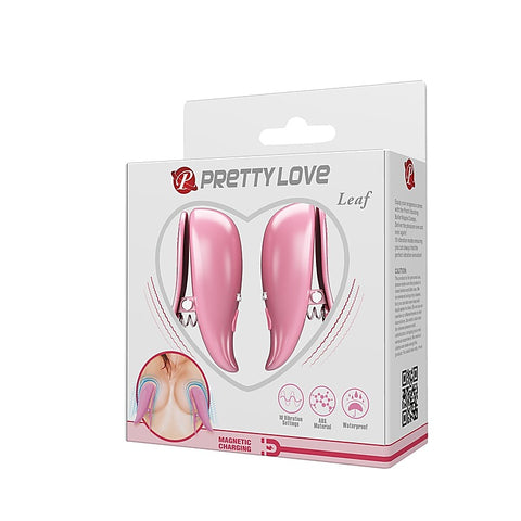 Pretty Love Leaf Vibrating Nipple Clamps by Baile - Nipple and Clit Clamps