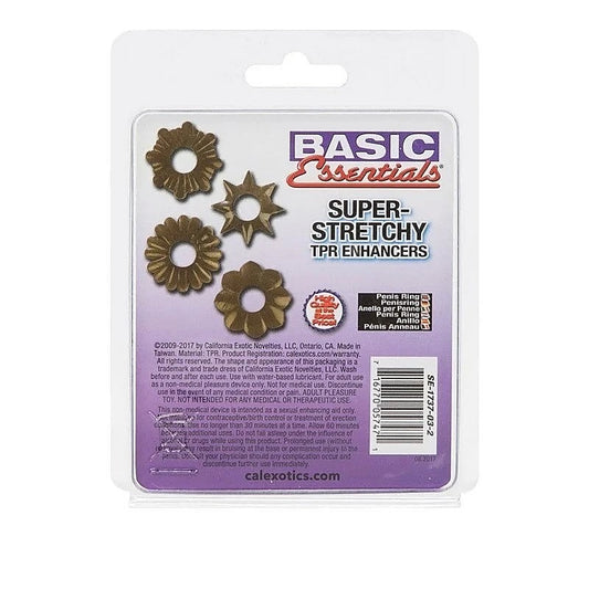 California Exotics Basic Essentials Super Stretchy Cock Ring - Stretchy Cock Rings