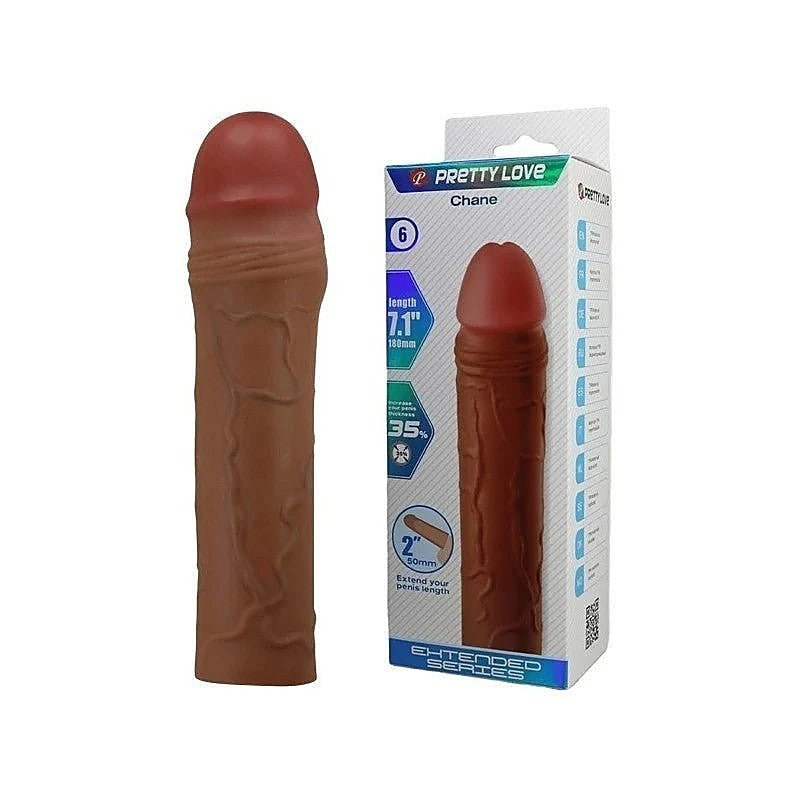 Pretty Love Chane 7.1 Inch Penis Extender Sleeve by Baile - Penis Sleeves and Extenders