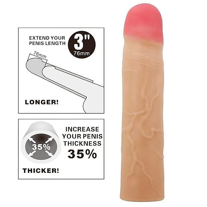 Pretty Love Kylian 7.1 Inch Penis Extender Sleeve by Baile - Penis Sleeves and Extenders