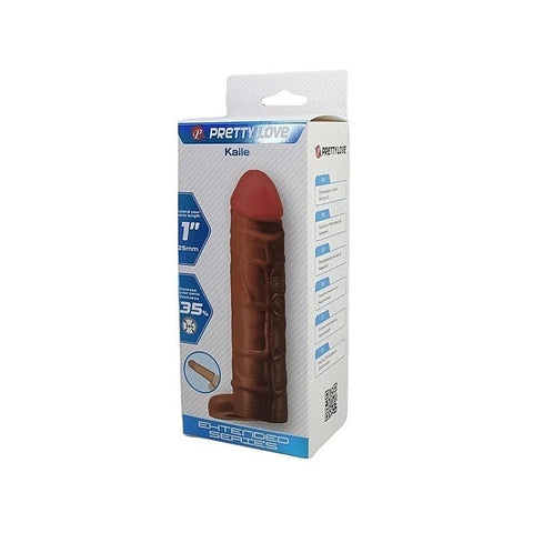 Pretty Love Kaile 7 Inch Penis Extensions Sleeve Tan - Penis Sleeves and Extenders