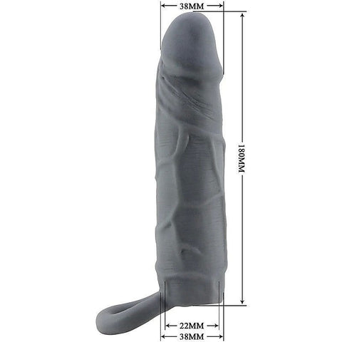 Realistic Veiny Penis Sleeve Black by Baile - Penis Sleeves and Extenders