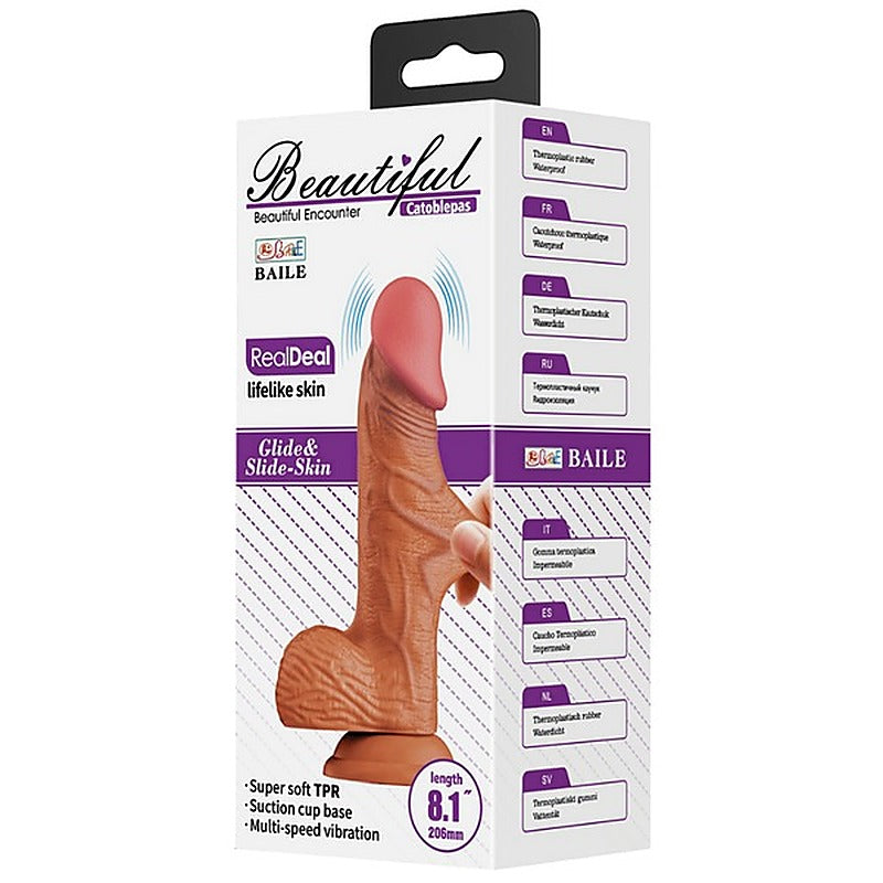 Pretty Love Catoblpas Vibrating Dong 8.1 Inch by Baile - Vibrating Dildos