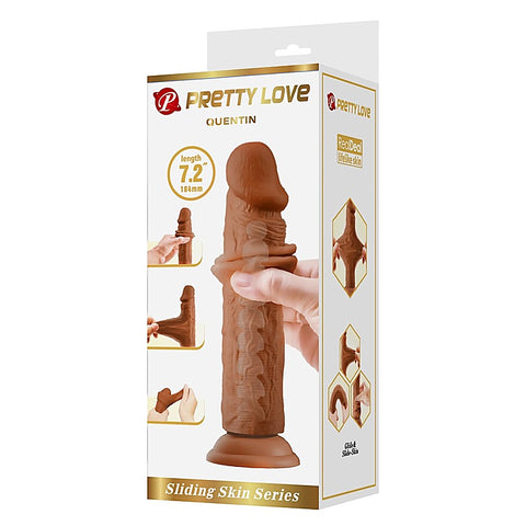 Pretty Love Quentin 7.2 Inch Suction Cup Realistic Dong - Realistic Dildos
