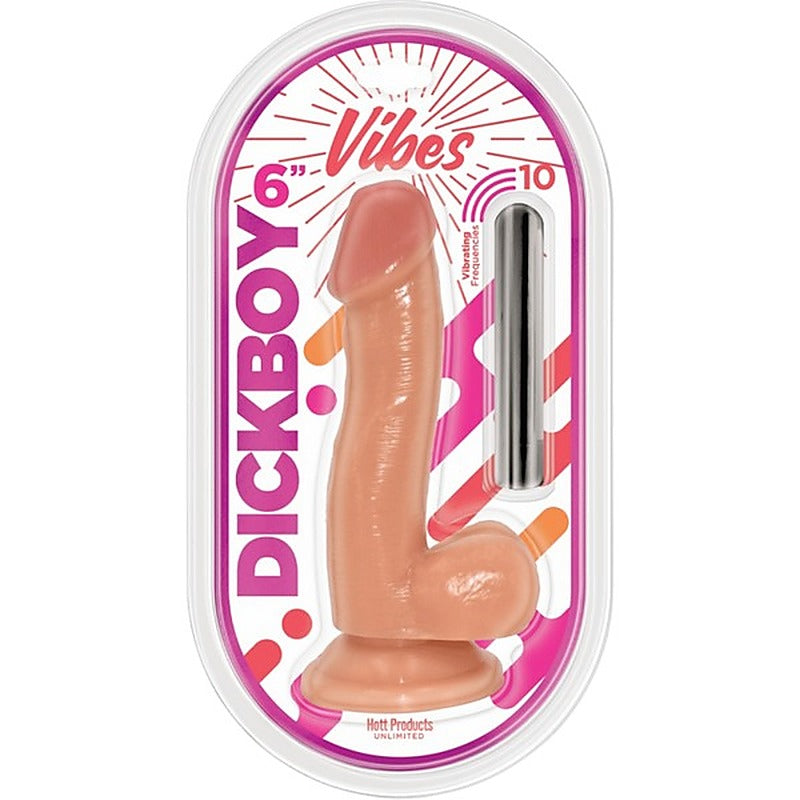 VIBES 6 Inch Vibrating Dildo with Suction Cup - Vibrating Dildos