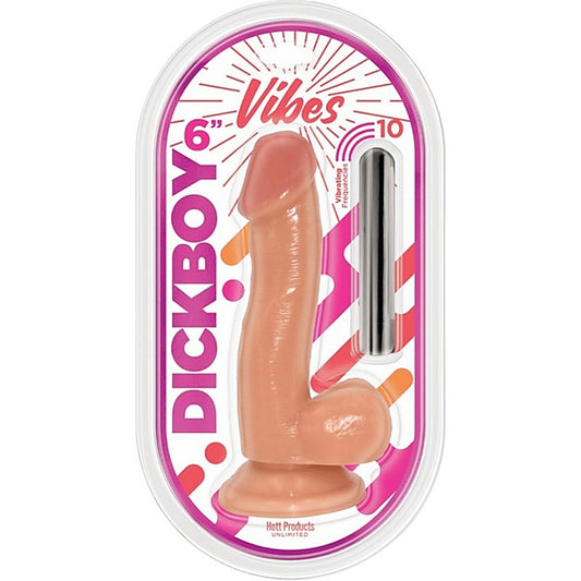 Hott Products VIBES 6 Inch Vibrating Dildo with Suction Cup - Vibrating Dildos