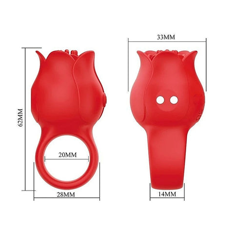 Pretty Love Jae Rose Adult Finger Vibrator by Baile - Clit Ticklers and Pulsators