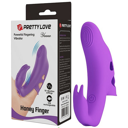 Pretty Love Yenna Rechargeable Honey Finger Vibrator Purple - Finger and Tongue Vibrators