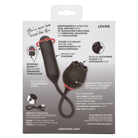 California Exotics Elite Lover Clitoral Vibrator Black - Clit Ticklers and Pulsators