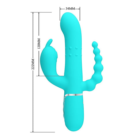 Pretty Love Cammy 4 in 1 Triple Rabbit Vibrator by Baile - Rabbit Vibrators