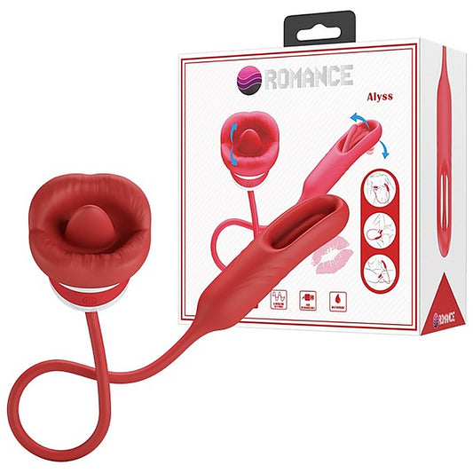 Pretty Love Alyss Hot Lips Clitoral Vibrator Red/White - Clit Ticklers and Pulsators