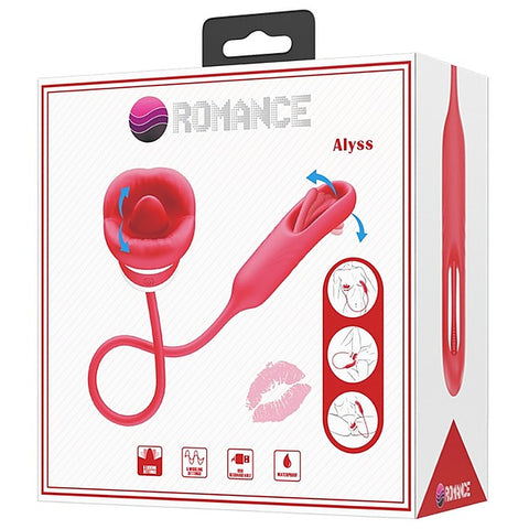 Pretty Love Alyss Hot Lips Clitoral Vibrator Red/White - Clit Ticklers and Pulsators