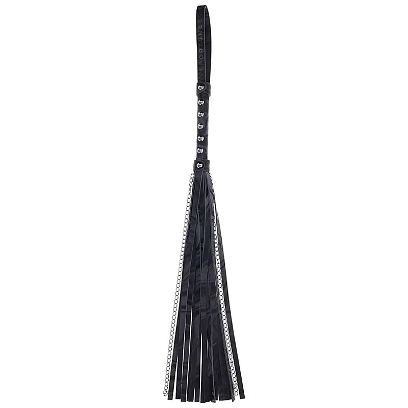 Velvet Noir Chain BDSM Play Flogger by Sportsheets - Whips And Crops