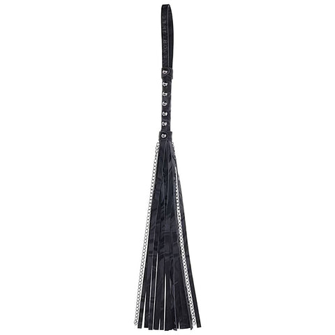 Velvet Noir Chain BDSM Play Flogger by Sportsheets - Whips And Crops